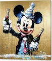Bild 3 von Gold Edition - Happy New Year Mickey by Felix von Altersheim  / (Größe) 125 cm x 125 cm 4 mm Gallery Print/Acrylglas inkl. schwarzer Art Frame montiert