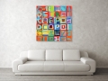 Bild 3 von Naive Bauhaus - Typografie - Colors -  by Felix von Altersheim  / (Größe) 120 cm x 120 cm 4 mm Gallery Print/Acrylglas inkl. Halterungen beigelegt