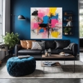 Bild 2 von Abstrakt Expressionismus - Bewegung  by Team W 32  / (Größe) 90 cm x 90 cm 2 cm Leinwand gespiegelt