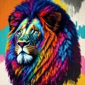 Bild 1 von Lion 01 Splash Street Art - Colors  by Felix von Altersheim
