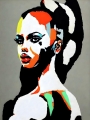 Bild 1 von Motiv Female Sketch 03  - Felix von Altersheim  / (Größe) 90 cm x 120 cm 3 mm Silber Alu gebürstet  inkl. Halterungen beigelegt