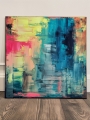 Bild 1 von Ocean Blue Summer Abstrakt Nr. 3  / (Größe) 60x60 cm 2 cm Leinwand gespiegelt