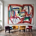 Premium - XXL Galerie Rahmen Eiche - Warm Red- Expressionismus Abstrakt  by Felix von Altersheim