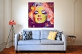 Bild 2 von Motiv Marilyn Monroe Colors by Felix von Altersheim  / (Größe) 80 cm x 80 cm 3 mm Silber Alu gebürstet inkl. Halterungen beigelegt