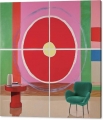 Bild 2 von Target Room  - Bauhaus Design Klassiker - 03 - by Team W 32  / (Größe) 120 cm x 120 cm 3 mm Silber Alu gebürstet inkl. Halterungen beigelegt