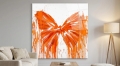 Bild 3 von Orange - Splash Schmetterling  / (Größe) 75 cm x 75 cm Acrylglas