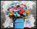 Bild 1 von Premium - Galerie Rahmen -  We need Flower - Love - Bunte Blumen - Street Art