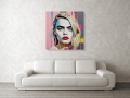Bild 3 von Hommage Cara Delevingne Pop Art Photo Realismus - Pop Art Photo Realismus  / (Größe) 90 cm x 90 cm 2 cm Leinwand gespiegelt