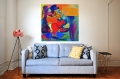Bild 2 von Motiv Dagobert Duck Happiness – by Felix von Altersheim  / (Größe) 60 cm x 60 cm 2 cm Leinwand gespiegelt