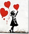 Bild 3 von Girl with Balloon Banksy Hommage Love triple - by Team W 32  / (Größe) 110 cm x 110 cm 4 mm Gallery Print/Acrylglas inkl. Halterungen beigelegt