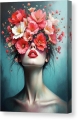Bild 2 von Abstrakte Weibliche Portrait - Farbe Rot Flora 03