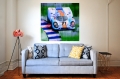 Bild 3 von Motiv Steve McQueen - Gulf - Blurred Game by Felix von Altersheim  / (Größe) 90 cm x 90 cm 2 cm Leinwand gespiegelt