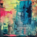 Bild 2 von Ocean Blue Summer Abstrakt Nr. 3  / (Größe) 60x60 cm 2 cm Leinwand gespiegelt