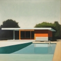 Bild 1 von Vintage - Pop Art Bauhaus - Pool 01 - by Team W32  / (Größe) 140 cm x 140 cm 5 mm Acrylglas XT weiss/kaschiert 100 % inkl. Halterungen beigelegt