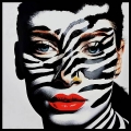 Bild 1 von Premium - XXL Galerie Rahmen - Zebra Punk Female 01 Foto Realismus  by Felix von Altersheim  / (Größe) Du hast einen anderen Wunsch? Schreib uns eine Nachricht! Dein Wandbild erhältlich ab:
