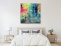 Bild 5 von Ocean Blue Summer Abstrakt Nr. 3  / (Größe) 120x120 cm 2 cm Leinwand gespiegelt