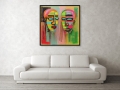 Bild 3 von Pop Art Expressionismus 03 - by Team W 32  / (Größe) BEST PREIS! Art Frame schwarz  inkl. Gallery Print/Acrylglas 105 cm x 105 cm